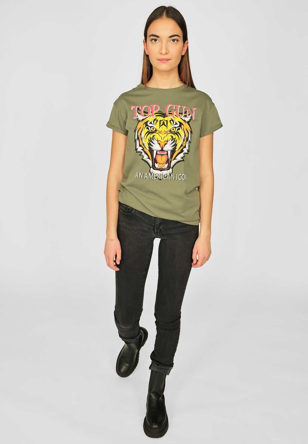 Футболка с принтом GUN TIGERDRUCK TOP GUN, оливковый
Футболка с принтом GUN TIGERDRUCK TOP GUN, оливковый