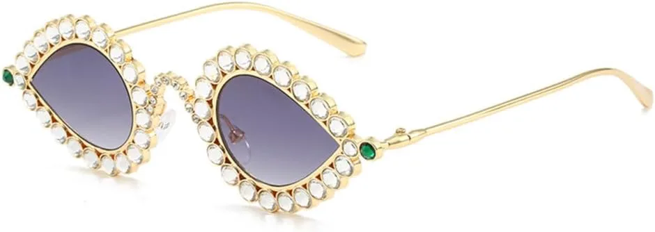 Солнцезащитные очки Diamond Peacock 2027 для женщин и мужчин, модные солнцезащитные очки в винтажном стиле панк с кристаллами, маленькие очки MTZJH, Gold Gray
Солнцезащитные очки Diamond Peacock 2027 для женщин и мужчин, модные солнцезащитные очки в винтажном стиле панк с кристаллами, маленькие очки MTZJH, Gold Gray