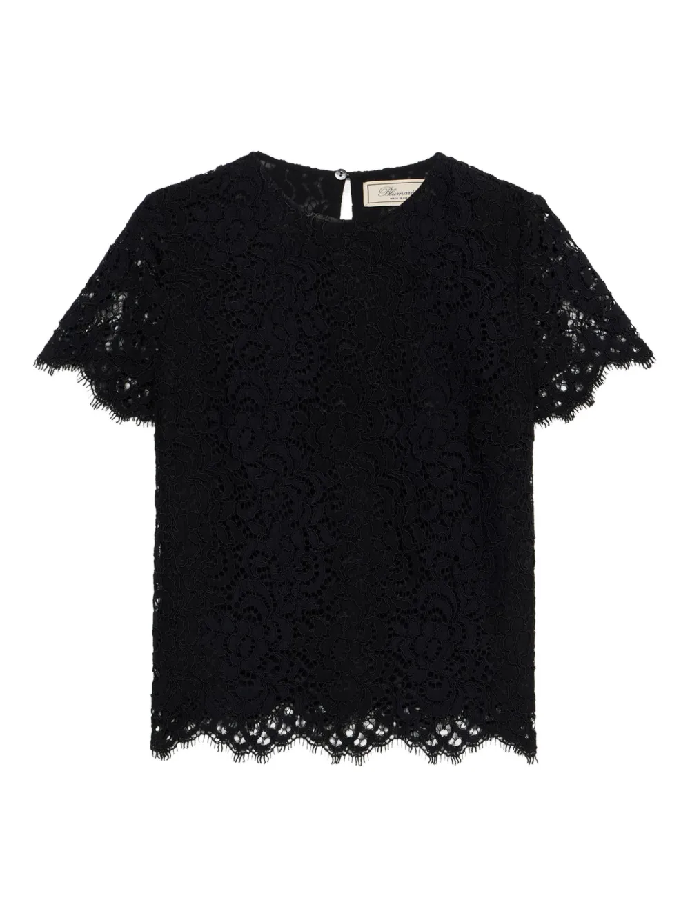 Футболка с короткими рукавами и кружевной отделкой BLUMARINE, черный
Футболка с короткими рукавами и кружевной отделкой BLUMARINE, черный