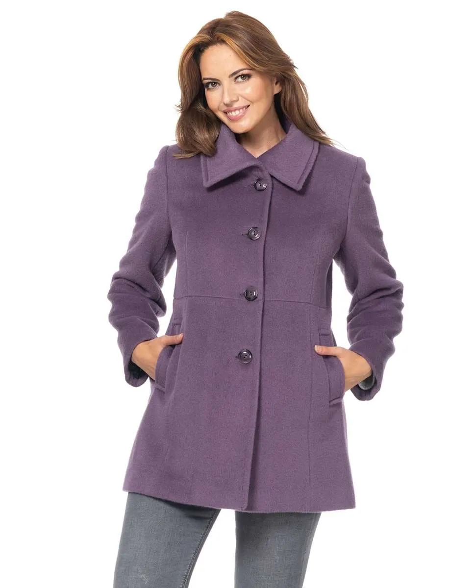 Женское пальто из сукна с отложным воротником и передним кроем Fsh, фиолетовый
Женское пальто из сукна с отложным воротником и передним кроем Fsh, фиолетовый