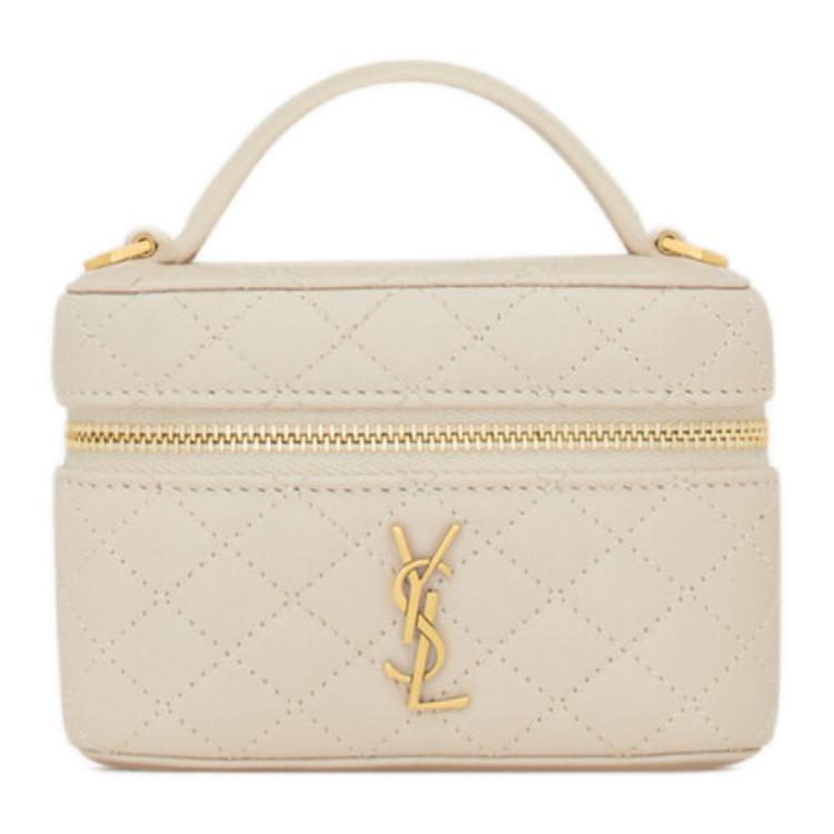 SAINT LAURENT Габри Одноплечевая кожаная косметичка через плечо винтажная белая
SAINT LAURENT Габри Одноплечевая кожаная косметичка через плечо винтажная белая