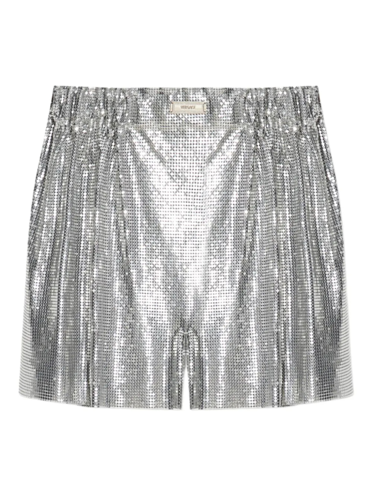 Сетчатые шорты Versace, серебряный 
Сетчатые шорты Versace, серебряный