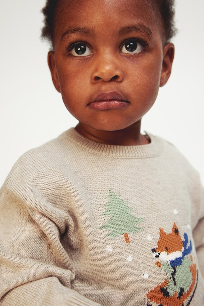 Хлопковый вязаный свитер H&M, бежевый
Хлопковый вязаный свитер H&M, бежевый