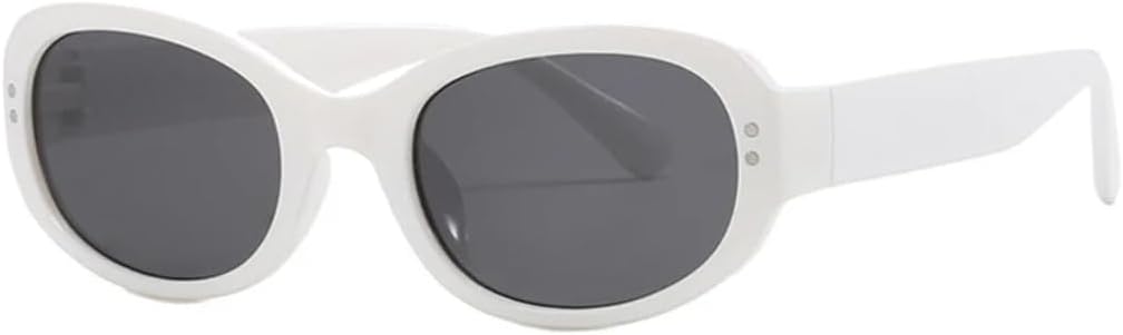 Солнцезащитные очки с защитой UV400 | Маленькие овальные заклепки, цветные линзы | Для женщин и мужчин, для занятий спортом на открытом воздухе и вождения DSVIGF, White Gray
Солнцезащитные очки с защитой UV400 | Маленькие овальные заклепки, цветные линзы | Для женщин и мужчин, для занятий спортом на открытом воздухе и вождения DSVIGF, White Gray