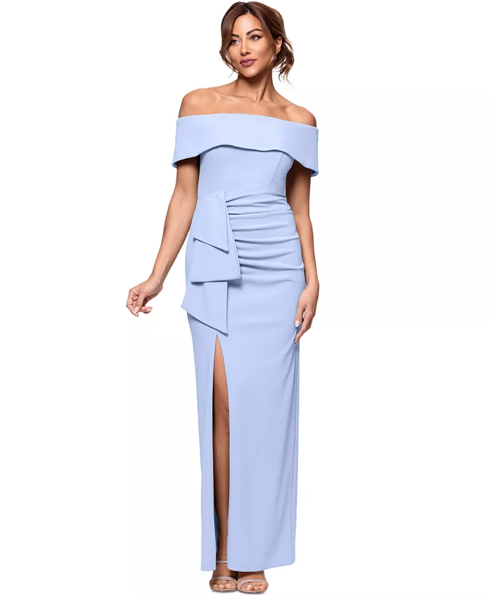 Платье с открытыми плечами XSCAPE, синий
Платье с открытыми плечами XSCAPE, синий