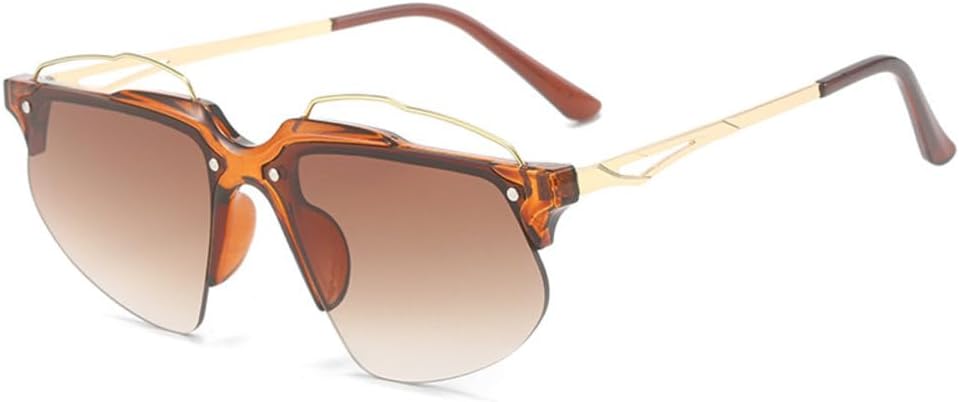 Модные женские солнцезащитные очки без оправы в стиле панк, «кошачий глаз», ретро, роскошные очки с защитой от УФ-излучения UV400, мужские очки для вождения TYUVIVO, Tea
Модные женские солнцезащитные очки без оправы в стиле панк, «кошачий глаз», ретро, роскошные очки с защитой от УФ-излучения UV400, мужские очки для вождения TYUVIVO, Tea