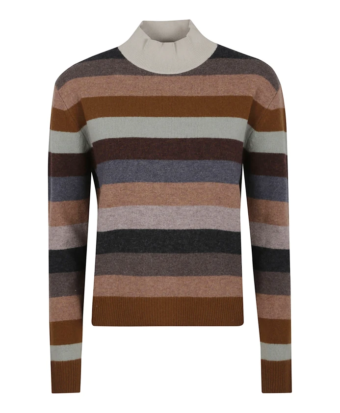 Полосатый шерстяно-кашемировый свитер, коричневый Tory Burch, мультиколор
Полосатый шерстяно-кашемировый свитер, коричневый Tory Burch, мультиколор