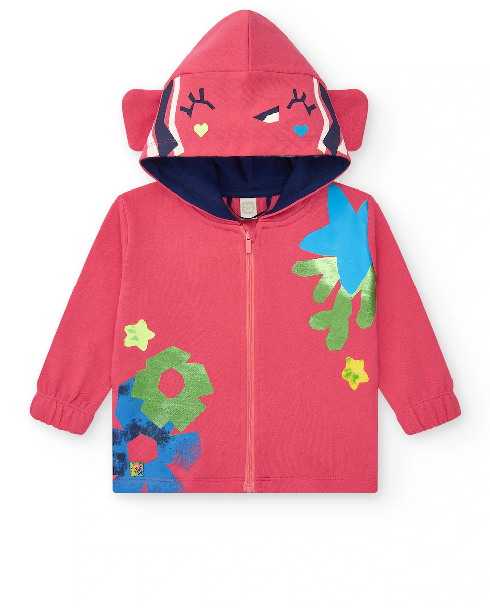 Детская толстовка с капюшоном, декоративными ушками и молнией Tuc tuc, цвет Rosa
Детская толстовка с капюшоном, декоративными ушками и молнией Tuc tuc, цвет Rosa