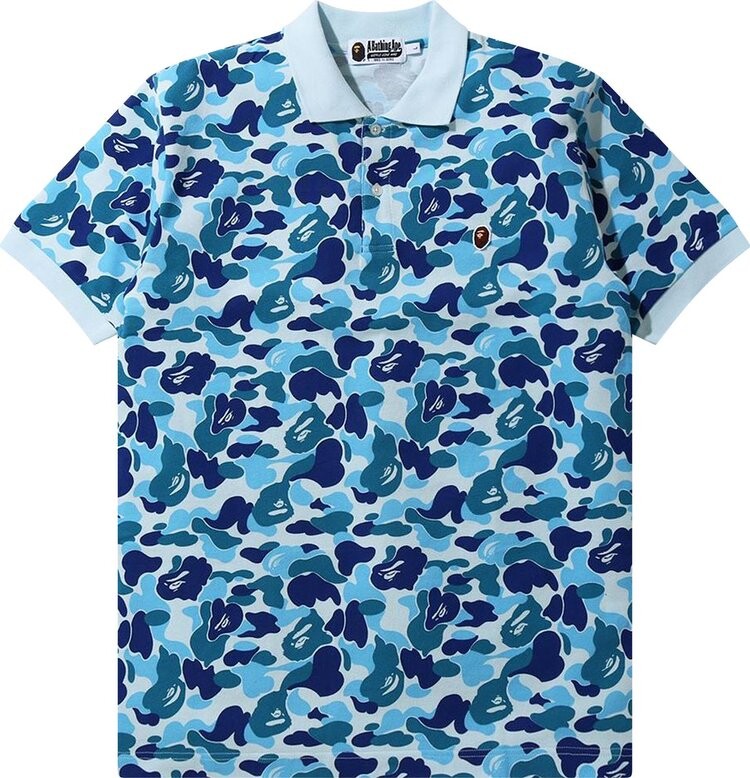 Поло BAPE ABC Camo One Point Polo 'Blue', синий 
Поло BAPE ABC Camo One Point Polo 'Blue', синий