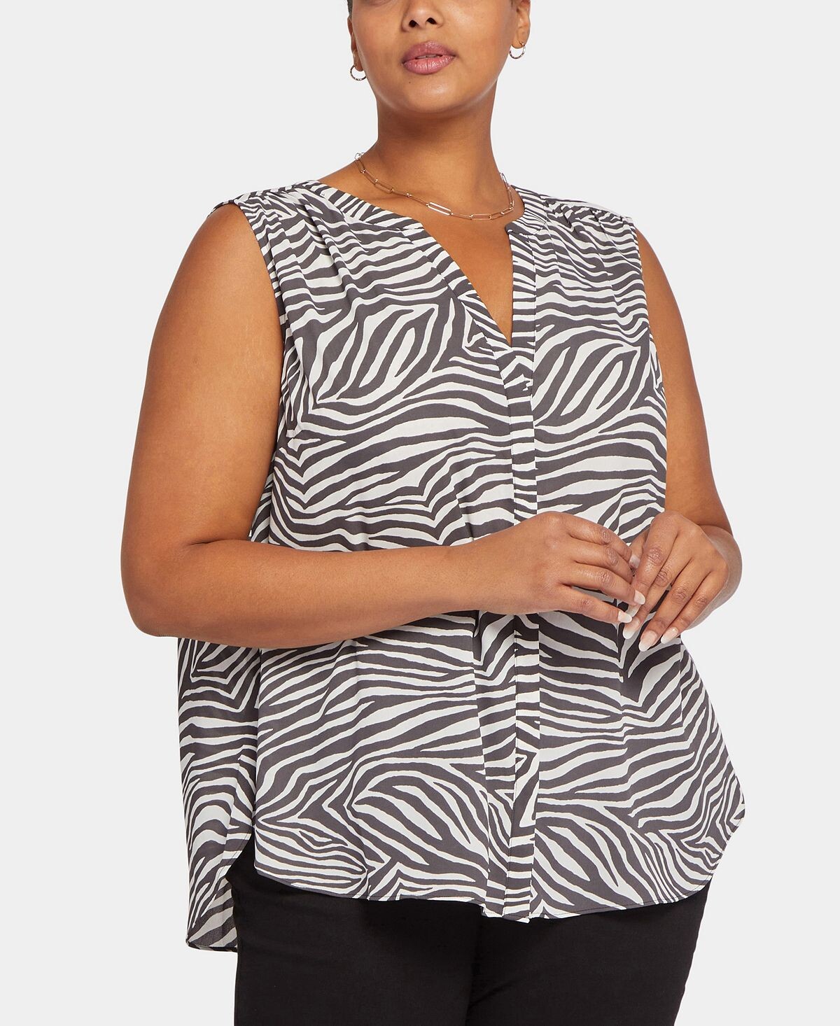 Плюс размер блуза без рукавов с защипами NYDJ, мульти
Плюс размер блуза без рукавов с защипами NYDJ, мульти