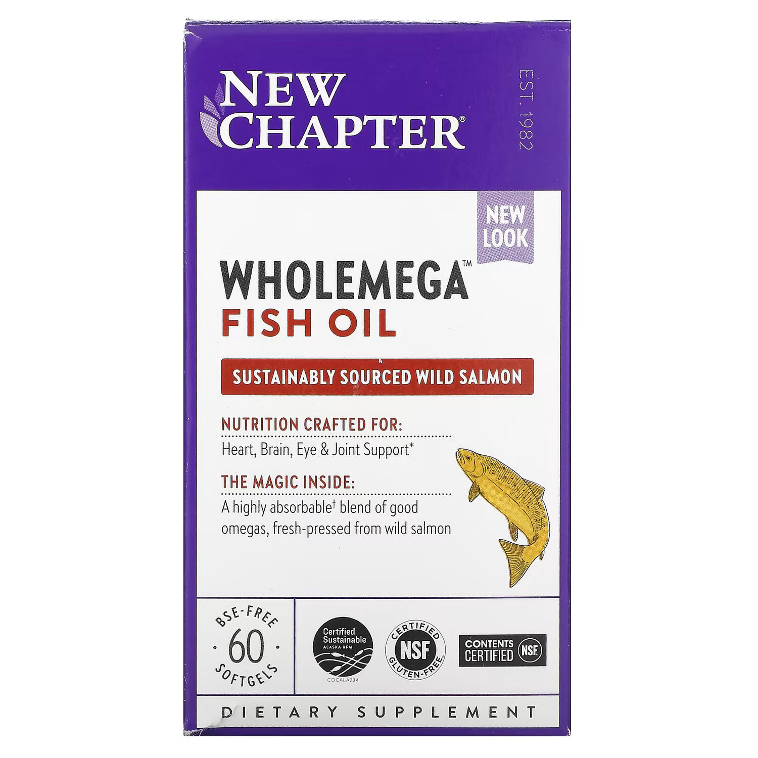 New Chapter, Рыбий жир Wholemega, 60 мягких таблеток 
New Chapter, Рыбий жир Wholemega, 60 мягких таблеток