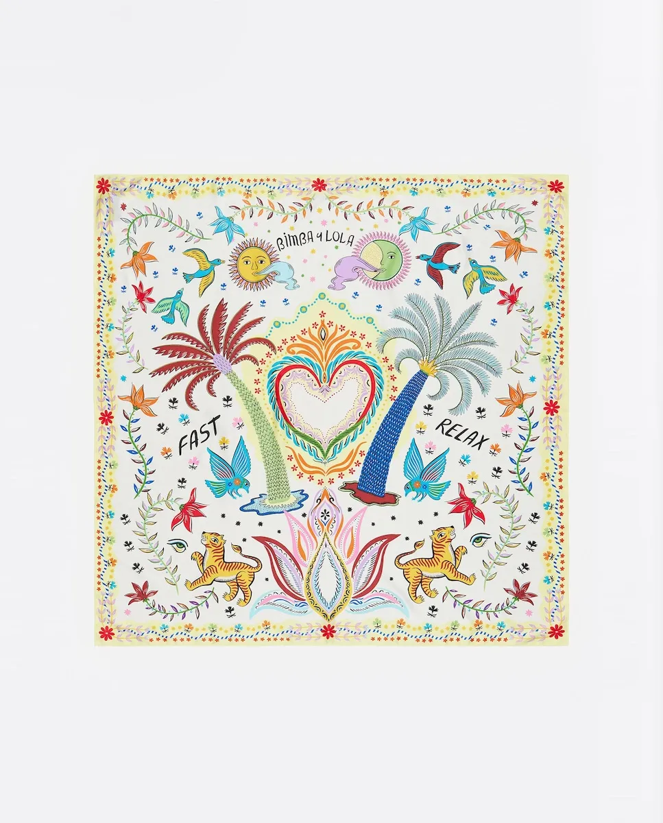 Женский шарф с принтом пальмы Bimba y Lola, белый
Женский шарф с принтом пальмы Bimba y Lola, белый