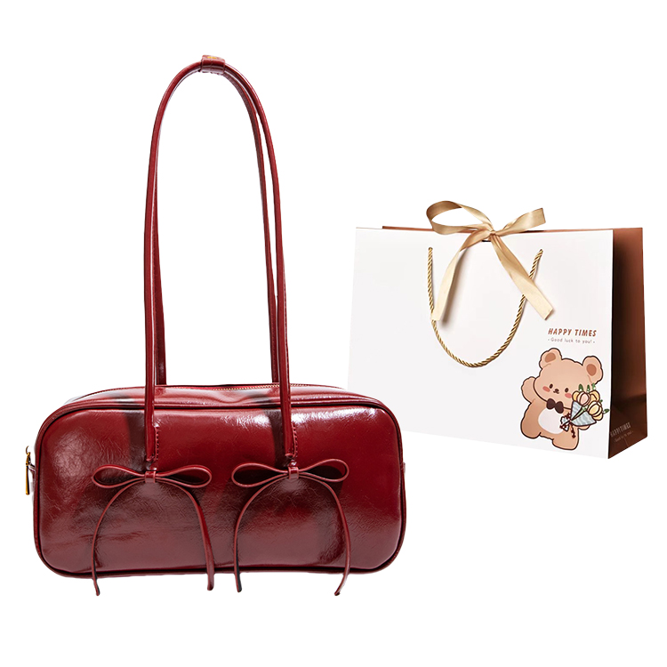 ERANGBEAR Женская наплечная сумка PU разноцветная, Red 
ERANGBEAR Женская наплечная сумка PU разноцветная, Red