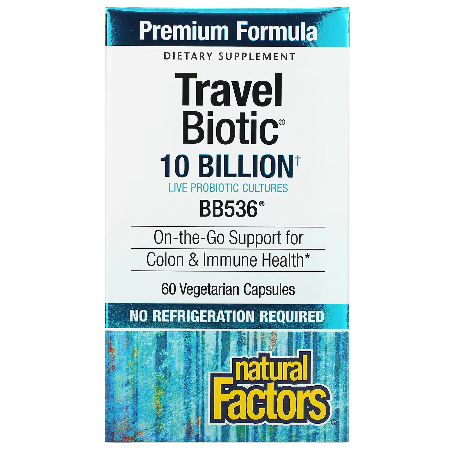 Natural Factors, Travel Biotic, BB536, 10 млрд жизнеспособных клеток, 60 растительных капсул
Natural Factors, Travel Biotic, BB536, 10 млрд жизнеспособных клеток, 60 растительных капсул