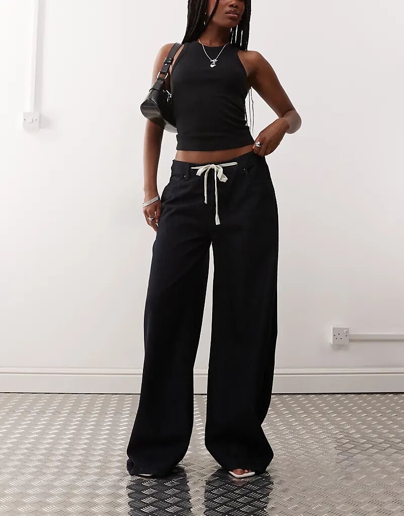 Джинсы Lioness Muse с низкой посадкой и широкими штанинами, с завязками, после стирки
Джинсы Lioness Muse с низкой посадкой и широкими штанинами, с завязками, после стирки