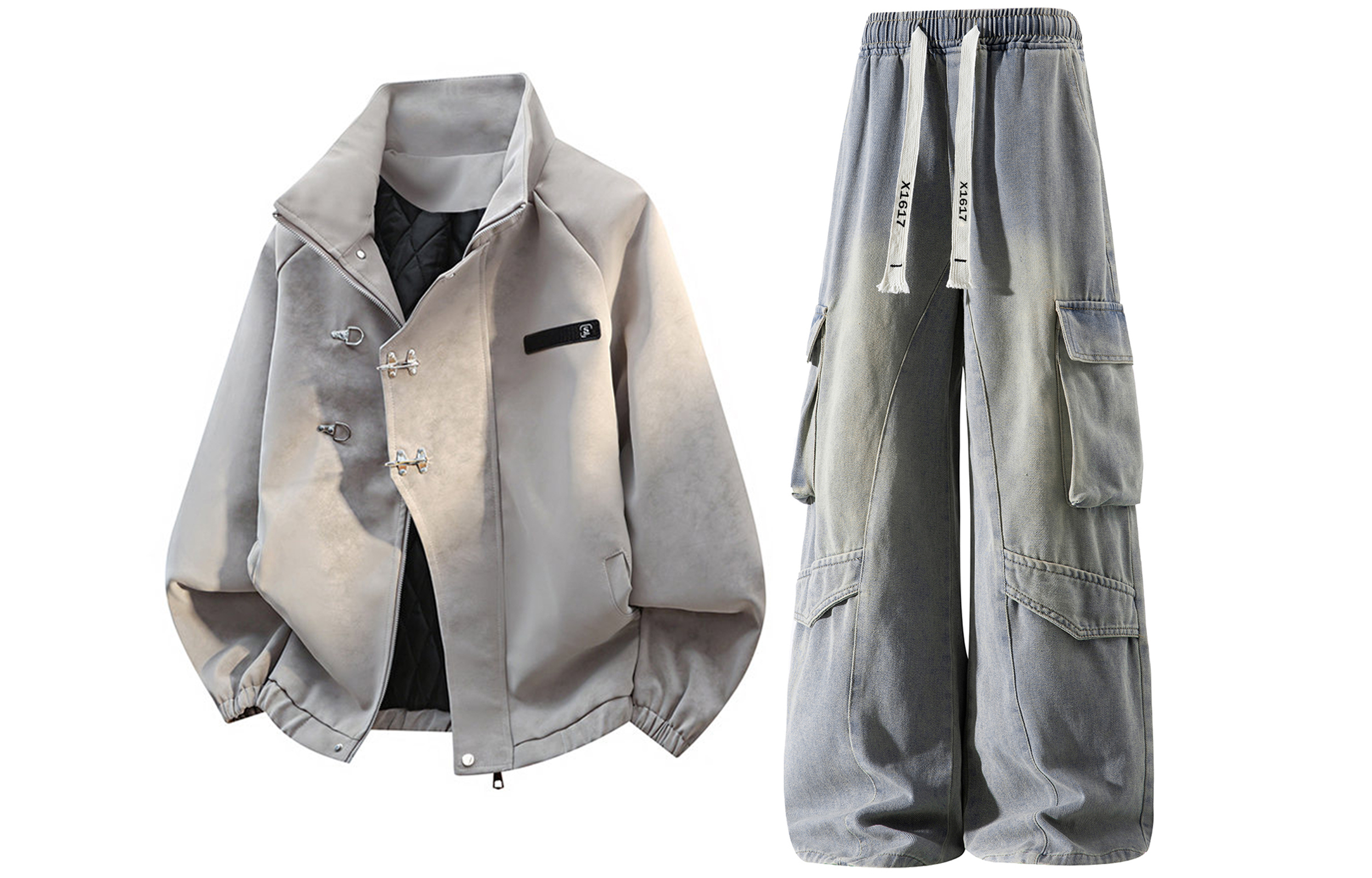 Повседневная спортивная одежда унисекс с лацканами утолщенная X1617, серый fleece-lined jacket+желтый mud jeans
Повседневная спортивная одежда унисекс с лацканами утолщенная X1617, серый fleece-lined jacket+желтый mud jeans