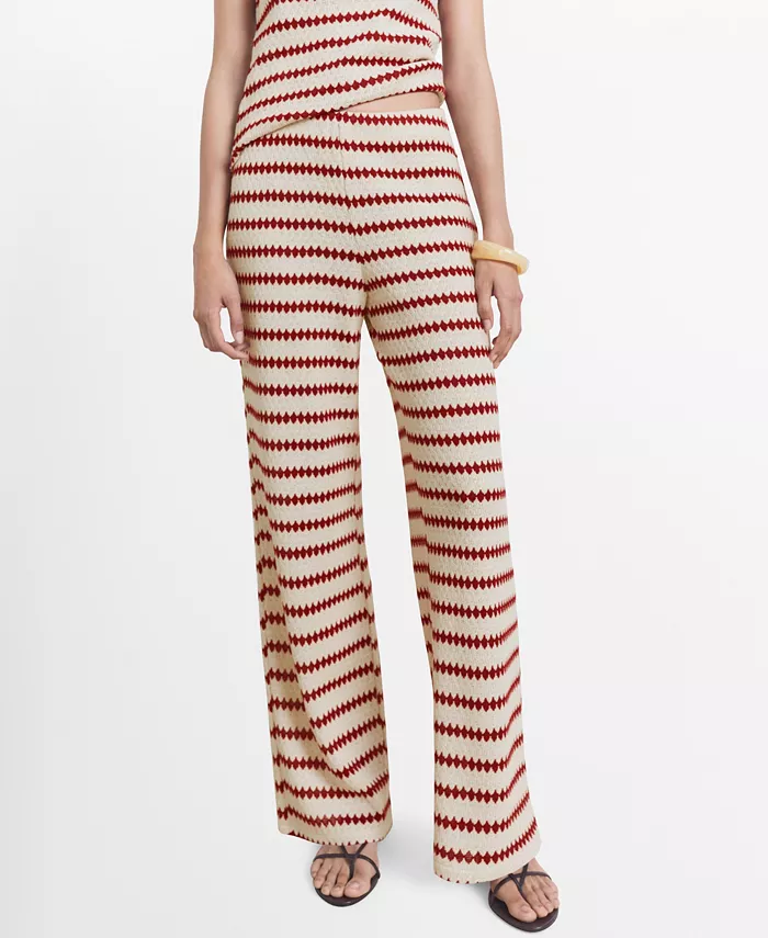 Женские вязаные брюки с геометрическим принтом MANGO, красный
Женские вязаные брюки с геометрическим принтом MANGO, красный