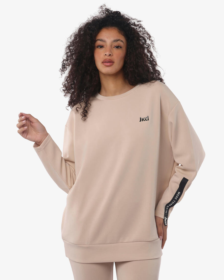 JAKED Женская толстовка цвета экрю из синтетического материала для фитнеса
JAKED Женская толстовка цвета экрю из синтетического материала для фитнеса