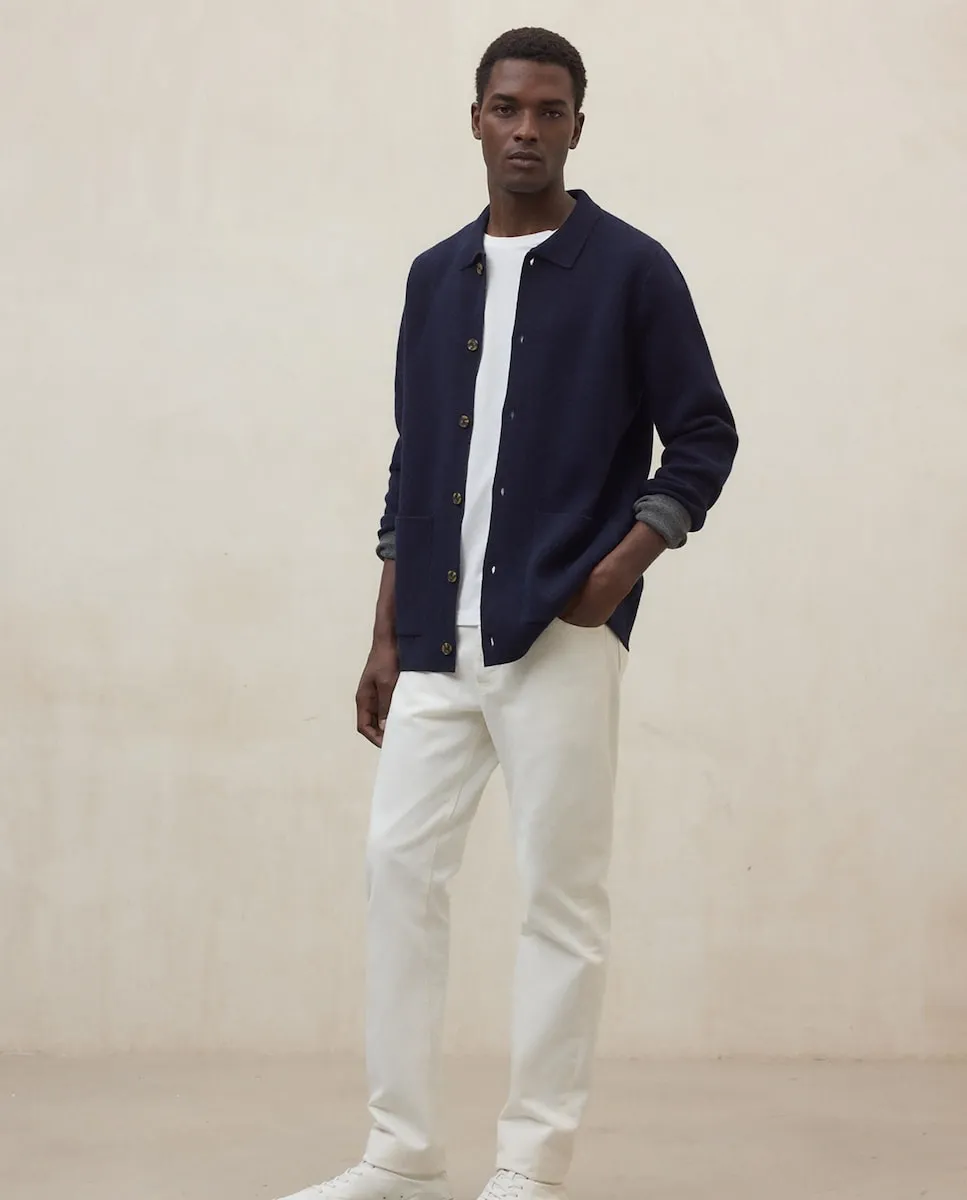 Мужская вязаная куртка с тонкой вязкой, застежкой на пуговицы и передними карманами Ecoalf, синий
Мужская вязаная куртка с тонкой вязкой, застежкой на пуговицы и передними карманами Ecoalf, синий