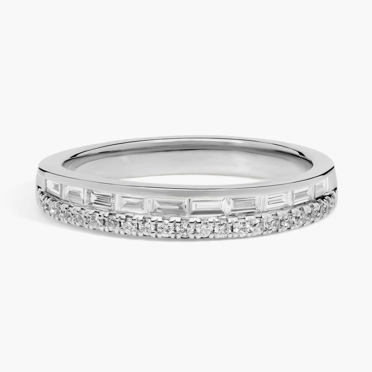 Обручальное кольцо ZAC ZAC POSEN с двумя рядами бриллиантов огранки «багет» и паве из белого золота 14 карат (3 мм, 3/8 карата) Blue Nile
Обручальное кольцо ZAC ZAC POSEN с двумя рядами бриллиантов огранки «багет» и паве из белого золота 14 карат (3 мм, 3/8 карата) Blue Nile
