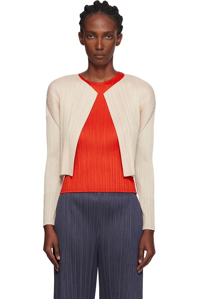 Pleats Please Issey Miyake Бежевый, кардиган на каждый месяц, июль
Pleats Please Issey Miyake Бежевый, кардиган на каждый месяц, июль