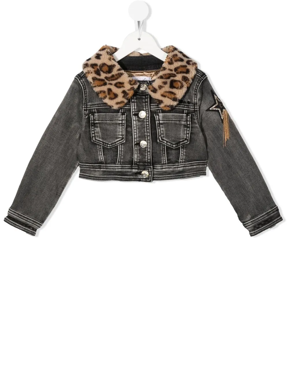 Джинсовая куртка со съемным воротником Monnalisa, серый
Джинсовая куртка со съемным воротником Monnalisa, серый