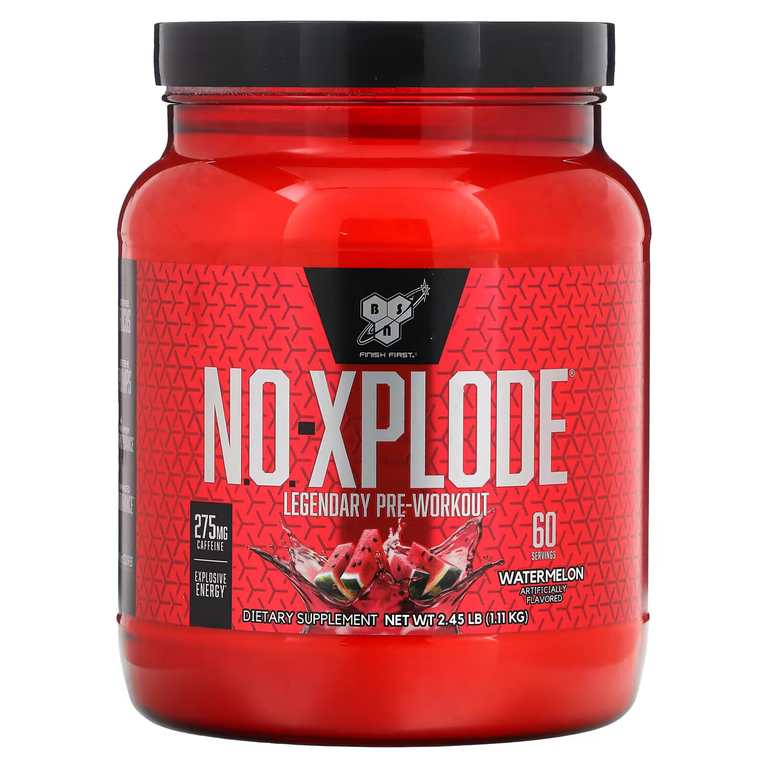 BSN, N.O.-Xplode, легендарный предтренировочный комплекс, арбуз, 1,11 кг (2,45 фунта)
BSN, N.O.-Xplode, легендарный предтренировочный комплекс, арбуз, 1,11 кг (2,45 фунта)