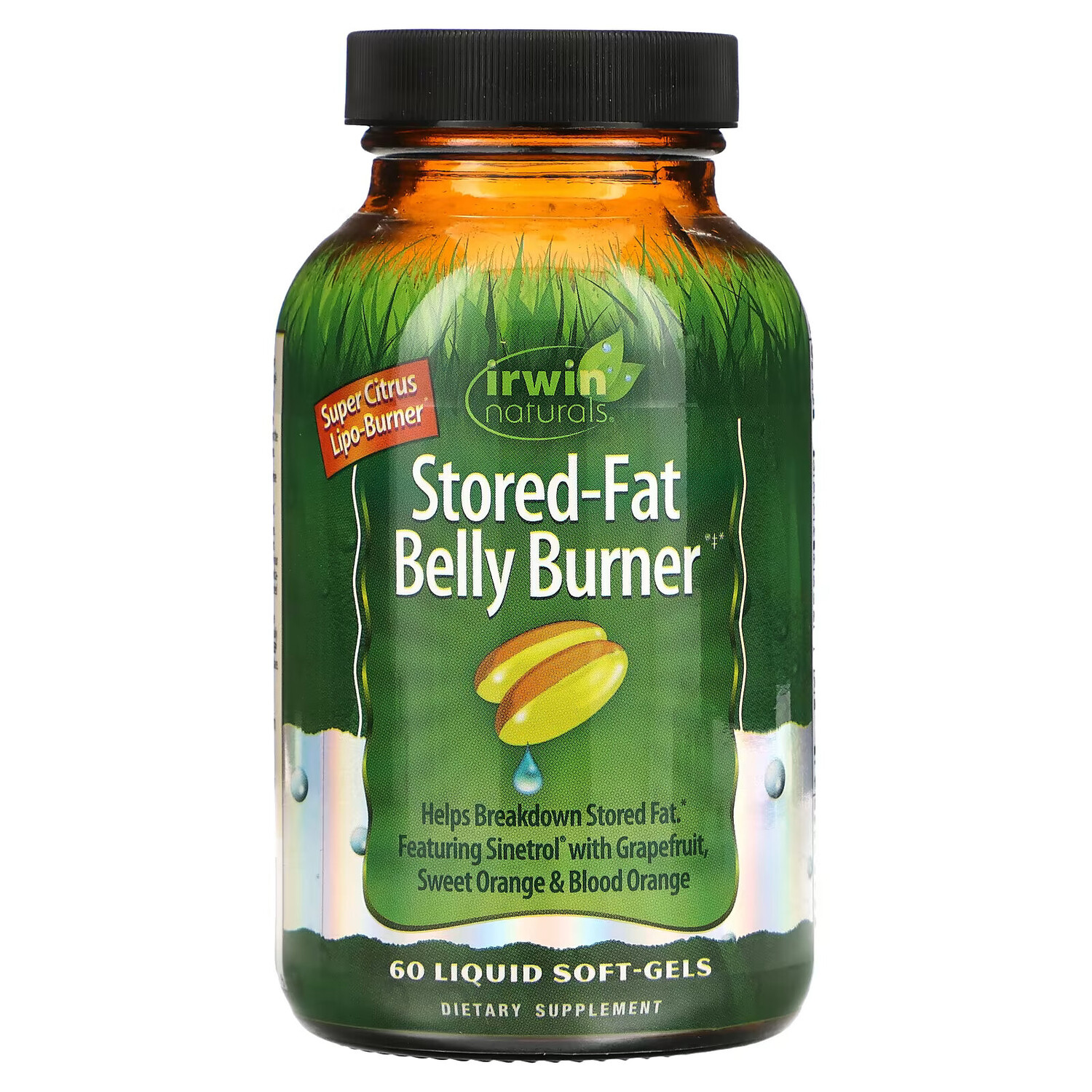 Irwin Naturals, Stored-Fat Belly Burner, жиросжигающее средство, 60 капсул с жидкостью
Irwin Naturals, Stored-Fat Belly Burner, жиросжигающее средство, 60 капсул с жидкостью