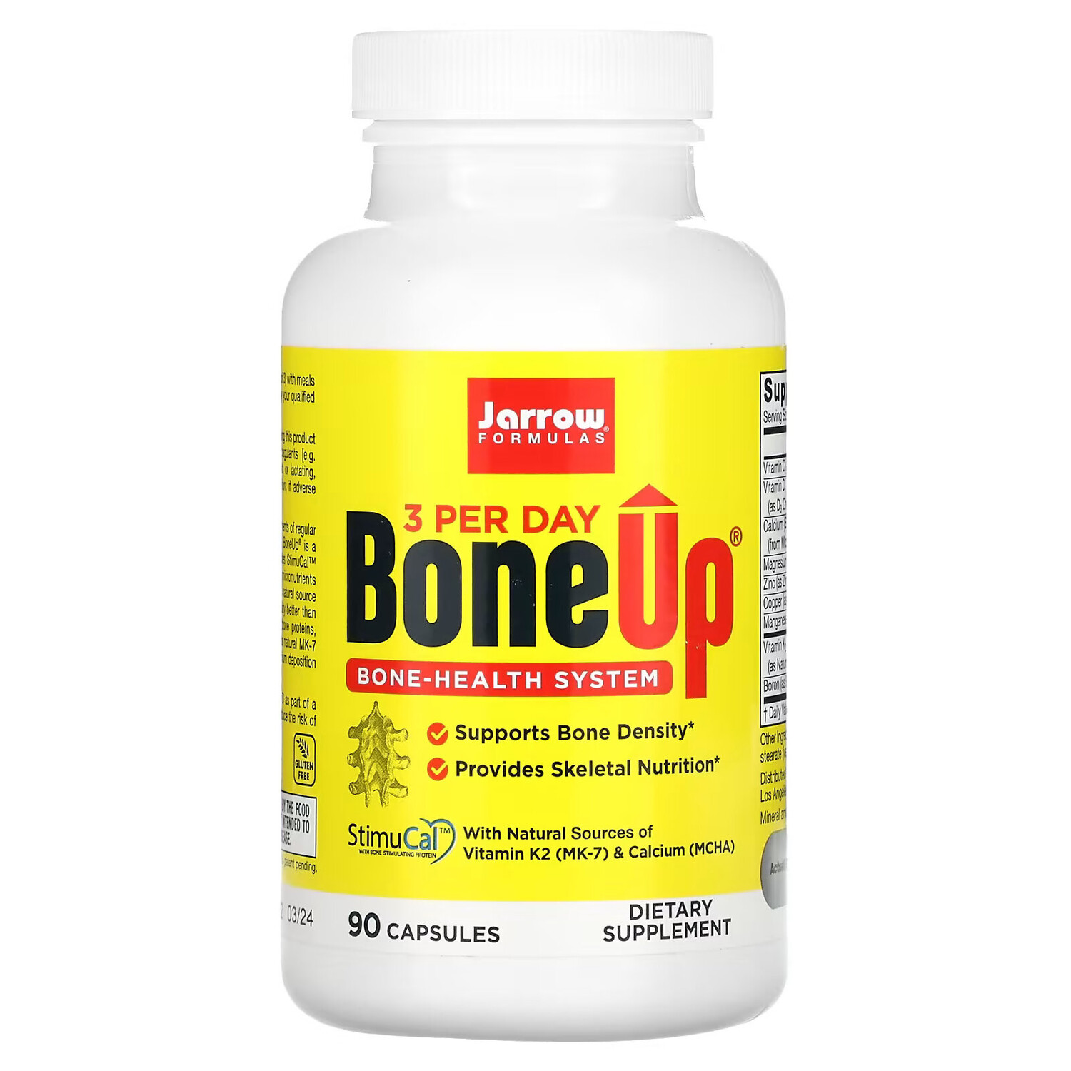 Jarrow Formulas, Bone-Up, три раза в день, 90 капсул
Jarrow Formulas, Bone-Up, три раза в день, 90 капсул