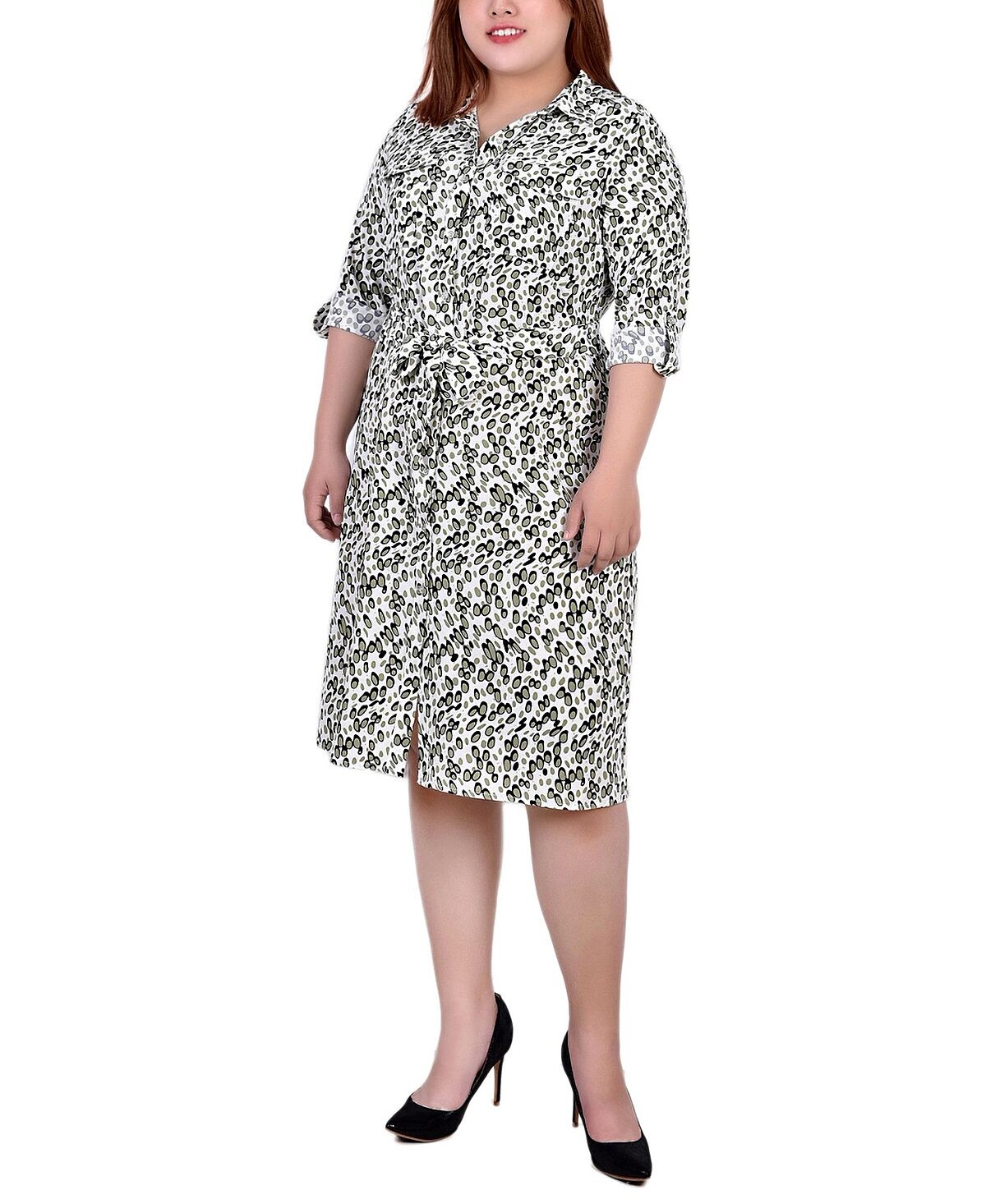 Плюс размер платье-рубашка с принтом NY Collection, мульти
Плюс размер платье-рубашка с принтом NY Collection, мульти