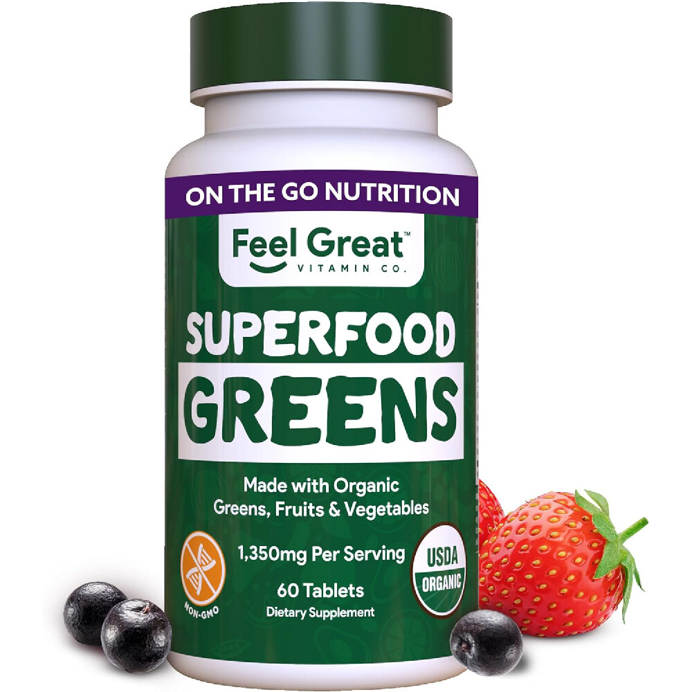 Антивозрастные мультивитамины Feel Great Superfood Greens Supplement, 60 капсул
Антивозрастные мультивитамины Feel Great Superfood Greens Supplement, 60 капсул