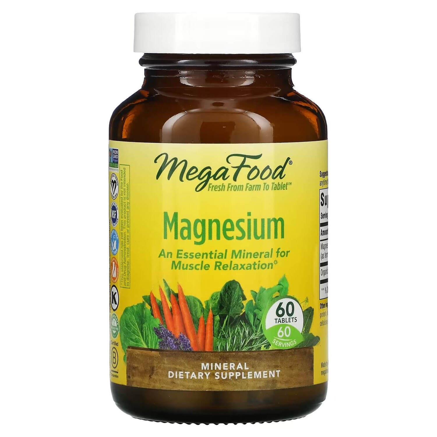 Магний MegaFood Magnesium, 60 таблеток
Магний MegaFood Magnesium, 60 таблеток
