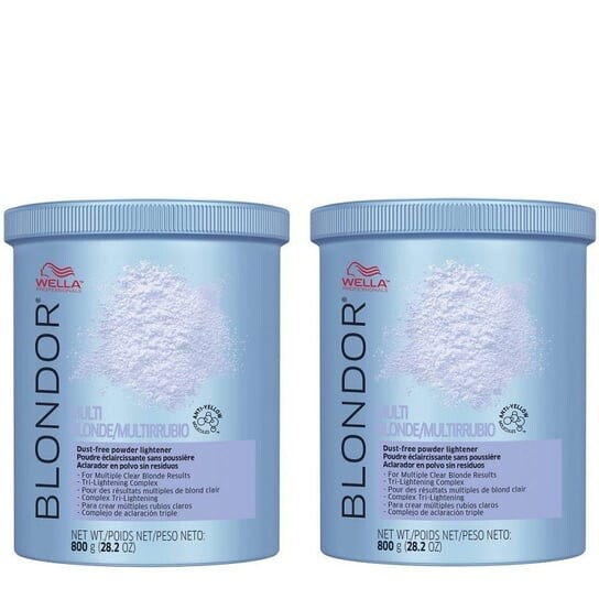 Набор для волос: осветляющая пудра, 2x800г Wella Blondor Multi Blond Powder
Набор для волос: осветляющая пудра, 2x800г Wella Blondor Multi Blond Powder
