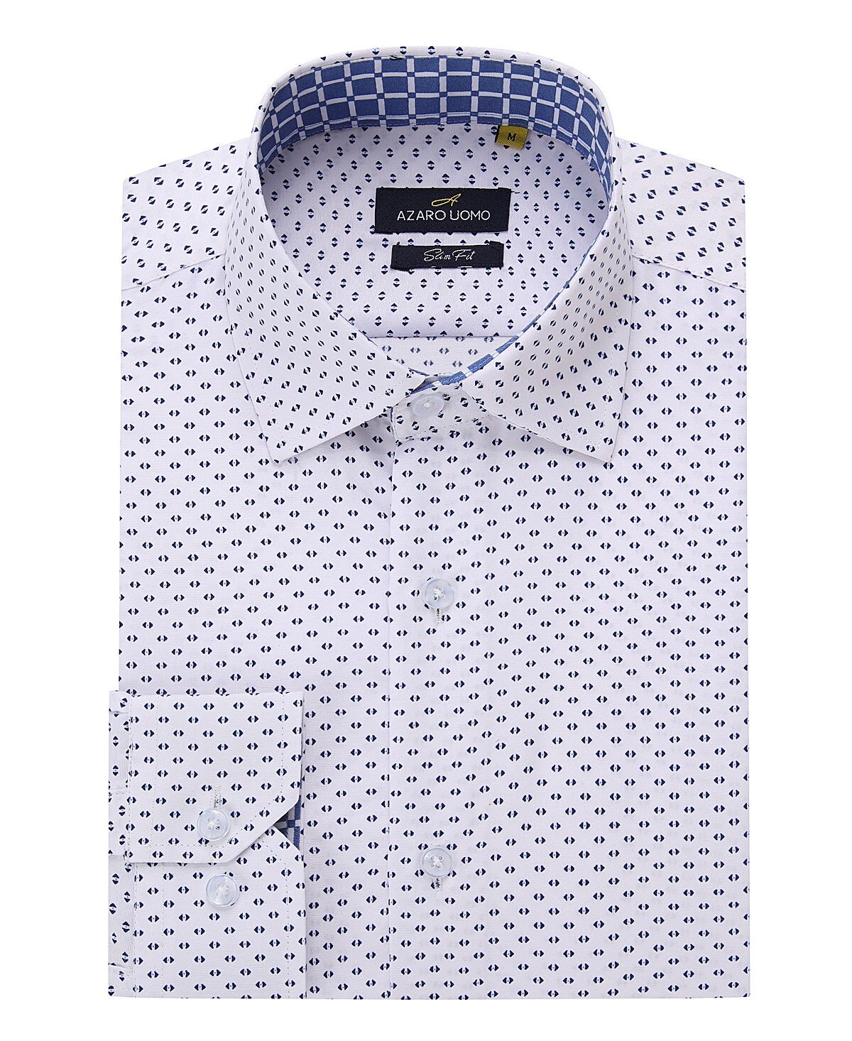 Мужская деловая рубашка с длинным рукавом и геометрическим рисунком на пуговицах Azaro Uomo, синий
Мужская деловая рубашка с длинным рукавом и геометрическим рисунком на пуговицах Azaro Uomo, синий