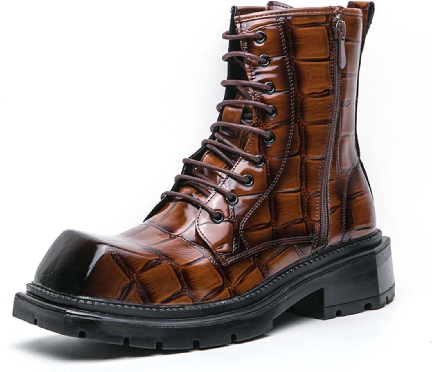 Мужские ботинки с квадратным носком, модные шнурованные высокие повседневные кожаные ботинки с платформой, повышающей рост, для свадеб, вечеринок, банкетов и униформы Generic, коричневый
Мужские ботинки с квадратным носком, модные шнурованные высокие повседневные кожаные ботинки с платформой, повышающей рост, для свадеб, вечеринок, банкетов и униформы Generic, коричневый