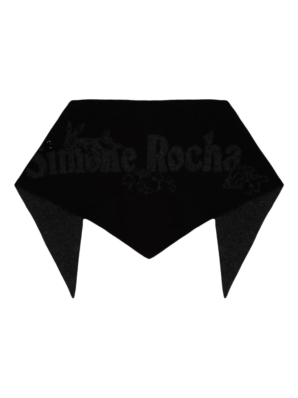 Шарф с жаккардовым принтом и логотипом Daisy Simone Rocha, черный
Шарф с жаккардовым принтом и логотипом Daisy Simone Rocha, черный