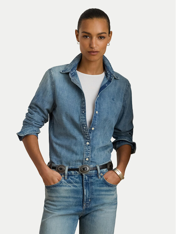 Джинсовая рубашка straight fit 200P08166001 Lauren Ralph Lauren, синий
Джинсовая рубашка straight fit 200P08166001 Lauren Ralph Lauren, синий