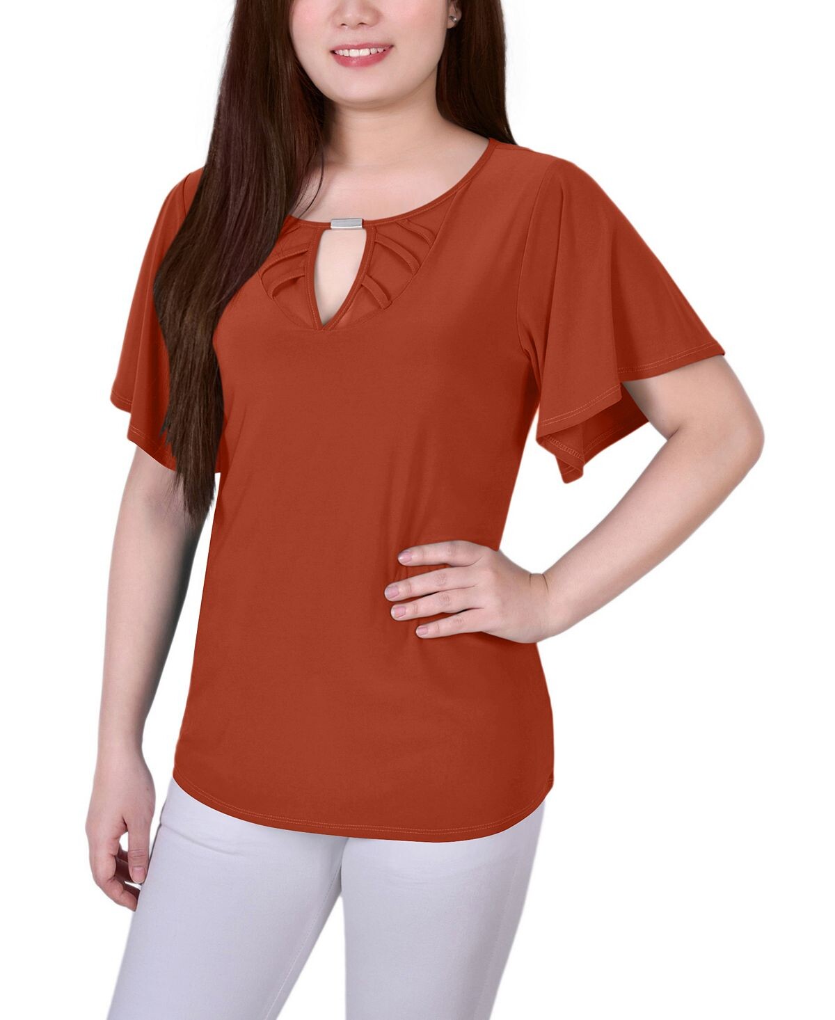 Женский сетчатый вязаный топ с развевающимися рукавами NY Collection, мульти
Женский сетчатый вязаный топ с развевающимися рукавами NY Collection, мульти