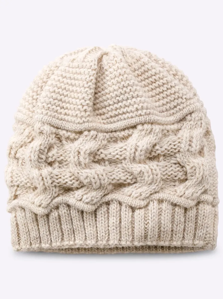 Casual Looks Вязаная шапка, бежевый 
Casual Looks Вязаная шапка, бежевый
