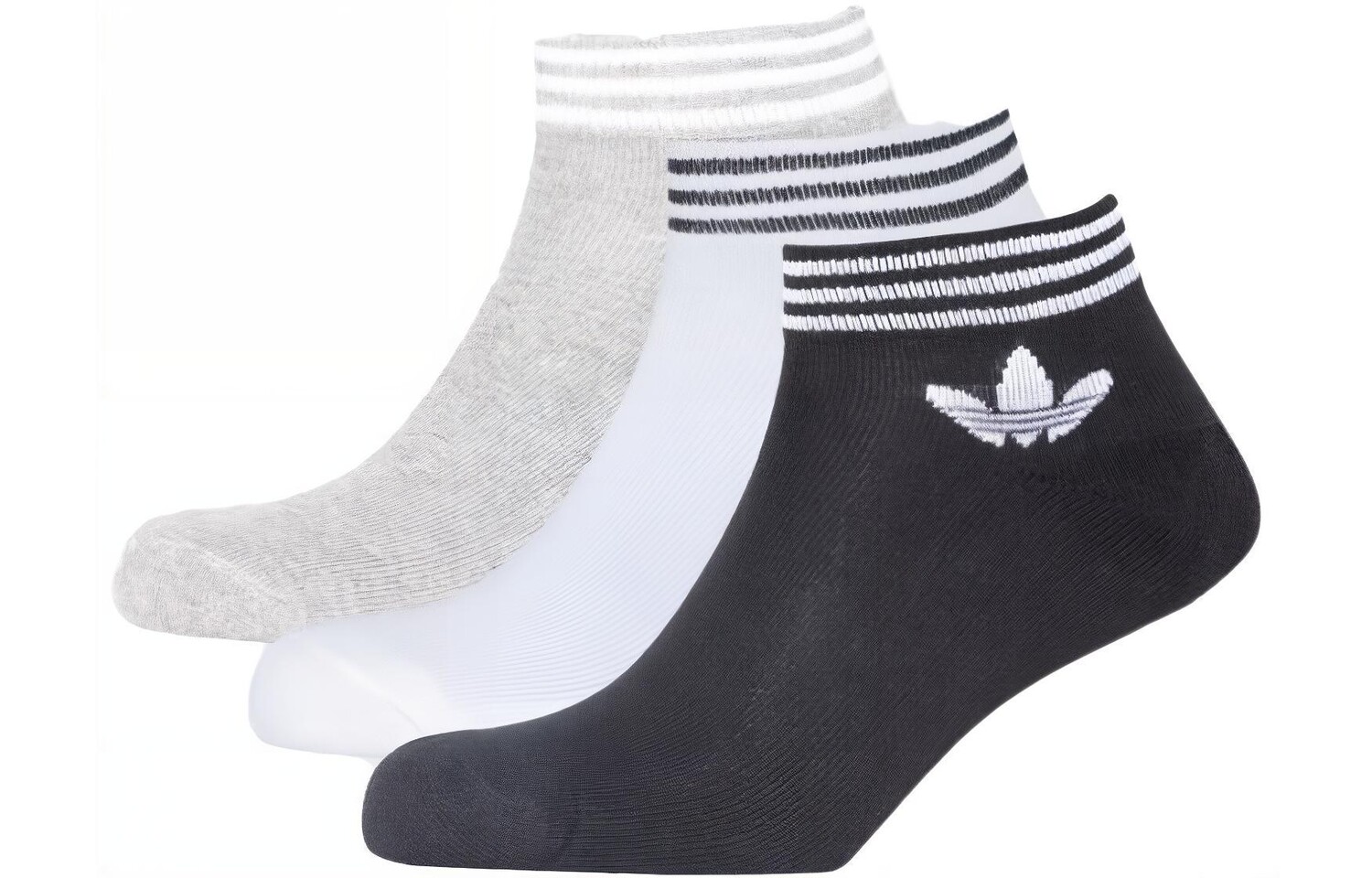 Носки унисекс Adidas Originals Trefoil Ankle Socks 3 Pairs, белый/серый/черный
Носки унисекс Adidas Originals Trefoil Ankle Socks 3 Pairs, белый/серый/черный
