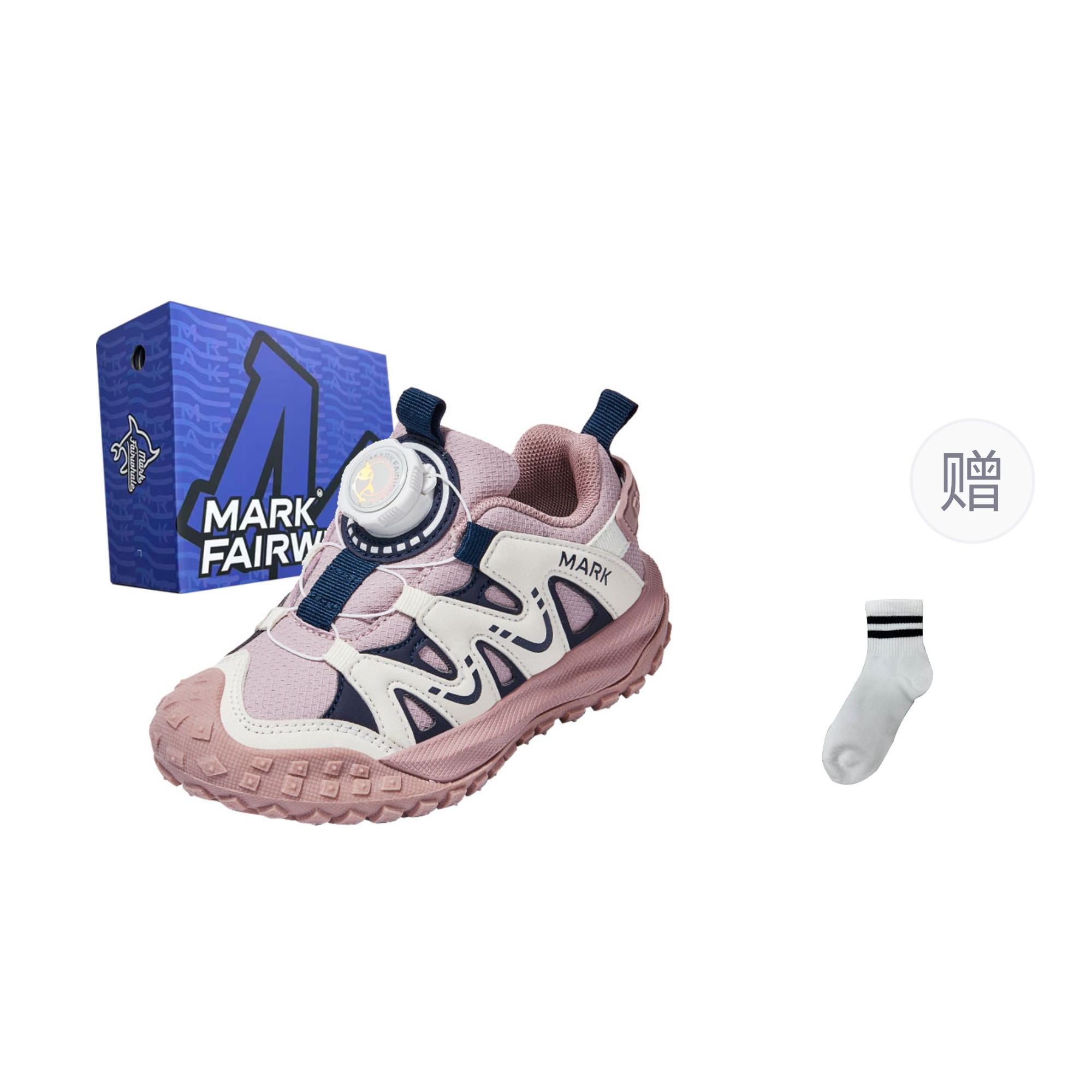 Детские кроссовки для бега FAIRWHALE, белый/розовый/фиолетовый 
Детские кроссовки для бега FAIRWHALE, белый/розовый/фиолетовый