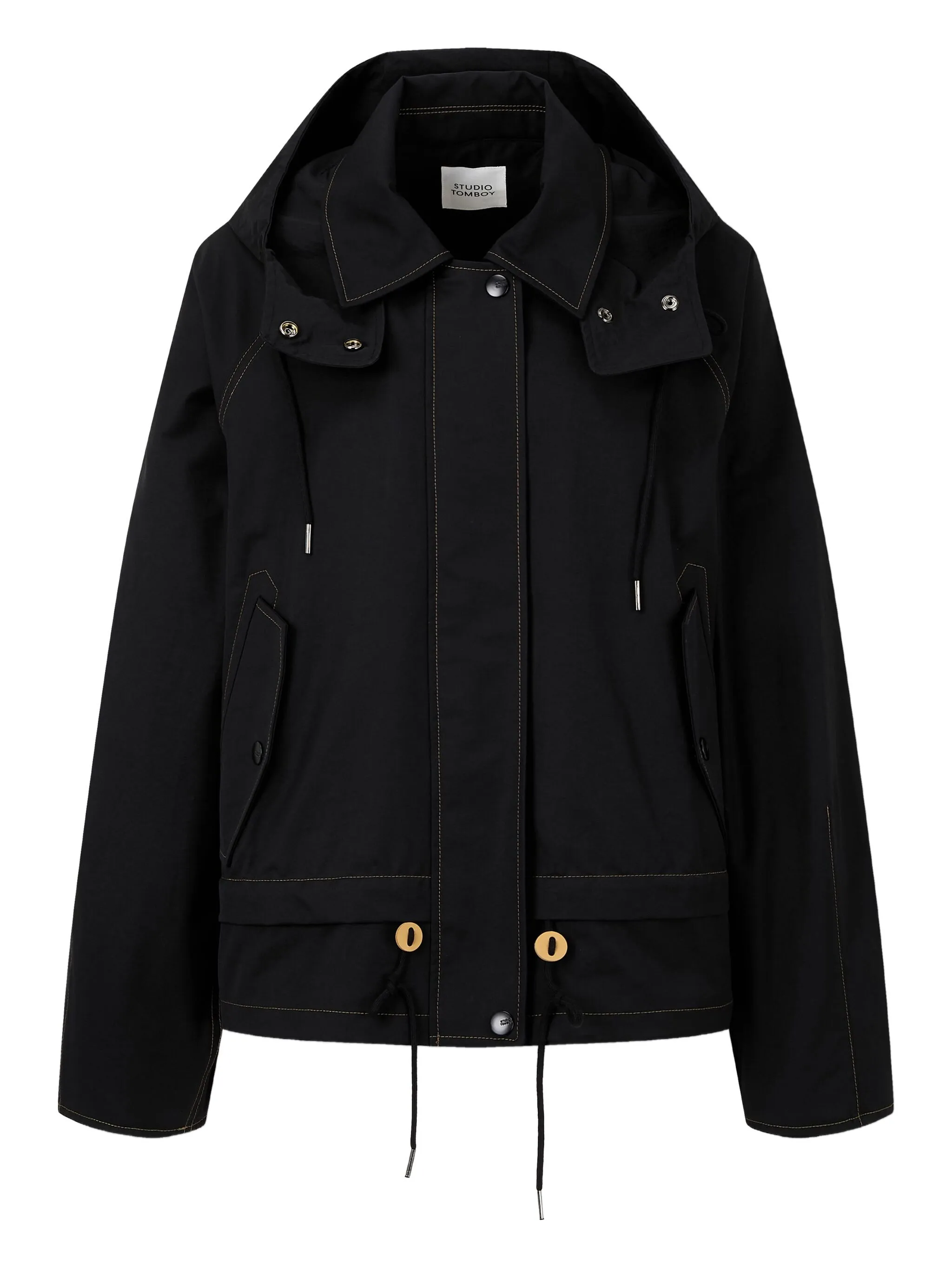 Многослойная куртка с капюшоном Studio Tomboy, черный
Многослойная куртка с капюшоном Studio Tomboy, черный