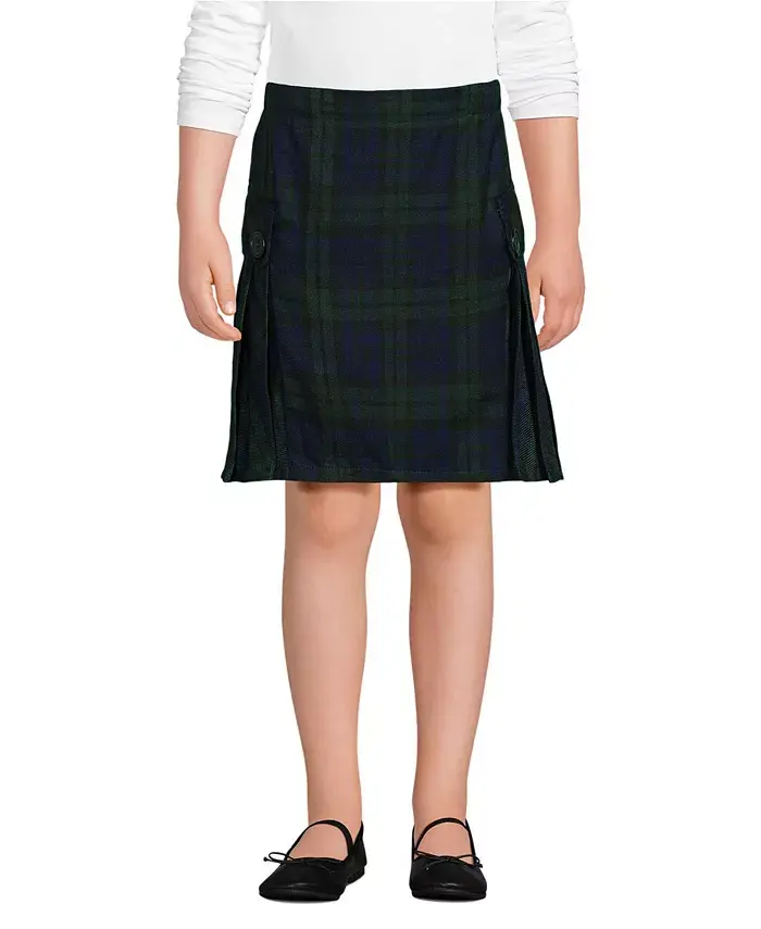 Школьная юбка-шорты с боковой складкой и клетчатым принтом для девочек (выше колена) Lands' End, синий
Школьная юбка-шорты с боковой складкой и клетчатым принтом для девочек (выше колена) Lands' End, синий