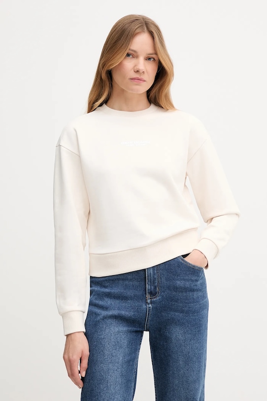 Хлопковая толстовка Armani Exchange, бежевый
Хлопковая толстовка Armani Exchange, бежевый