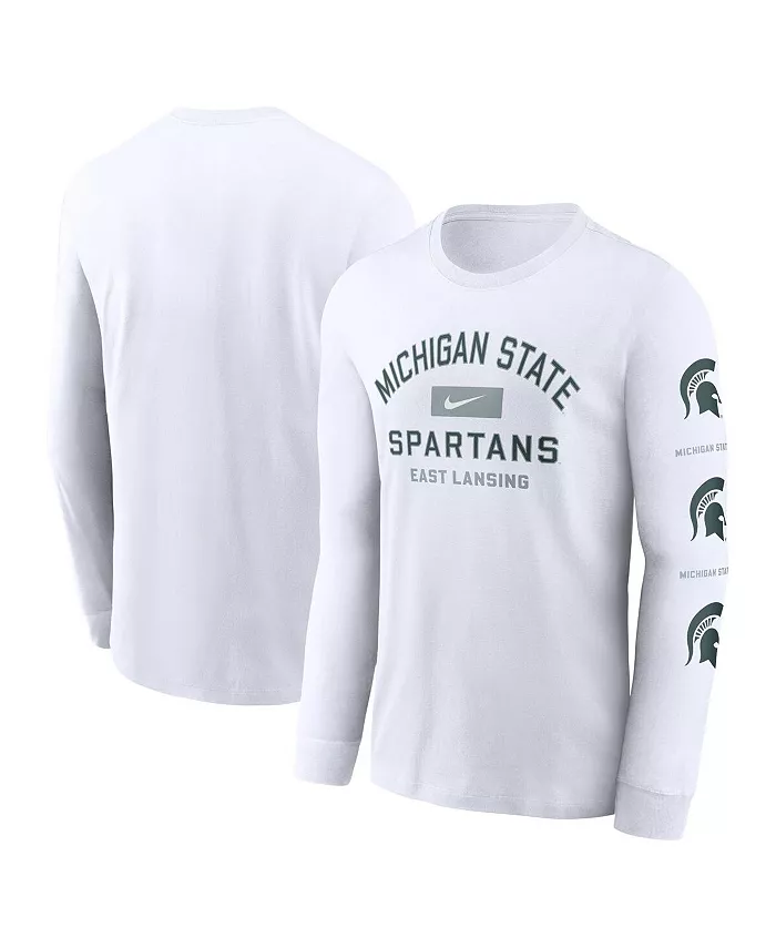 Мужская белая футболка Michigan State Spartans Primetime Classic Location с длинным рукавом Nike
Мужская белая футболка Michigan State Spartans Primetime Classic Location с длинным рукавом Nike
