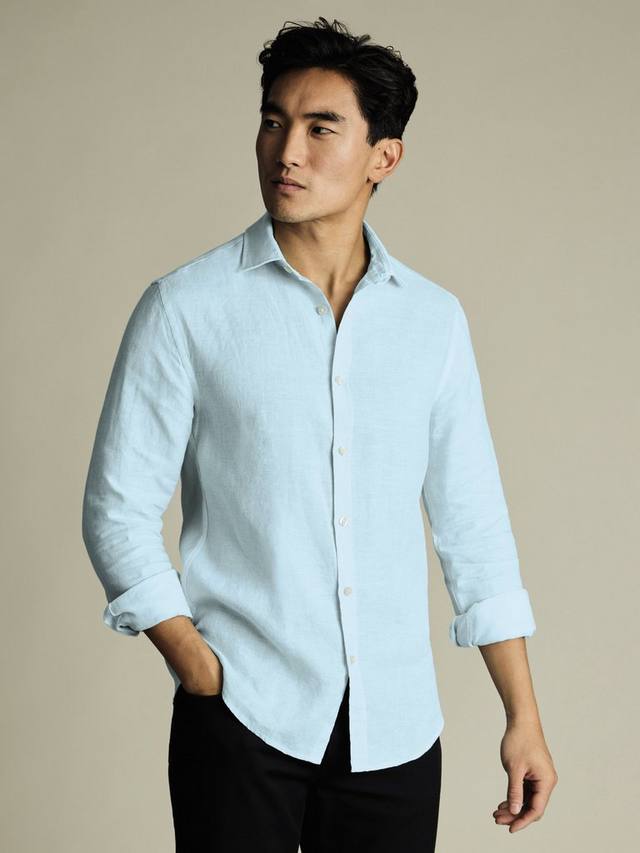 Свободная льняная рубашка slim fit Charles Tyrwhitt, Aqua Green
Свободная льняная рубашка slim fit Charles Tyrwhitt, Aqua Green