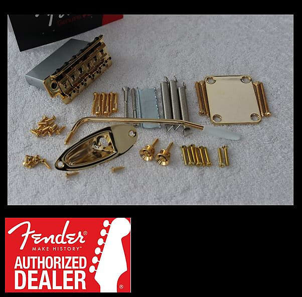 Новый Fender Stratocaster GOLD 2 3/16 "Tremolo Body Hardware Set для американской стратогитары Strat Hardware 
Новый Fender Stratocaster GOLD 2 3/16 "Tremolo Body Hardware Set для американской стратогитары Strat Hardware