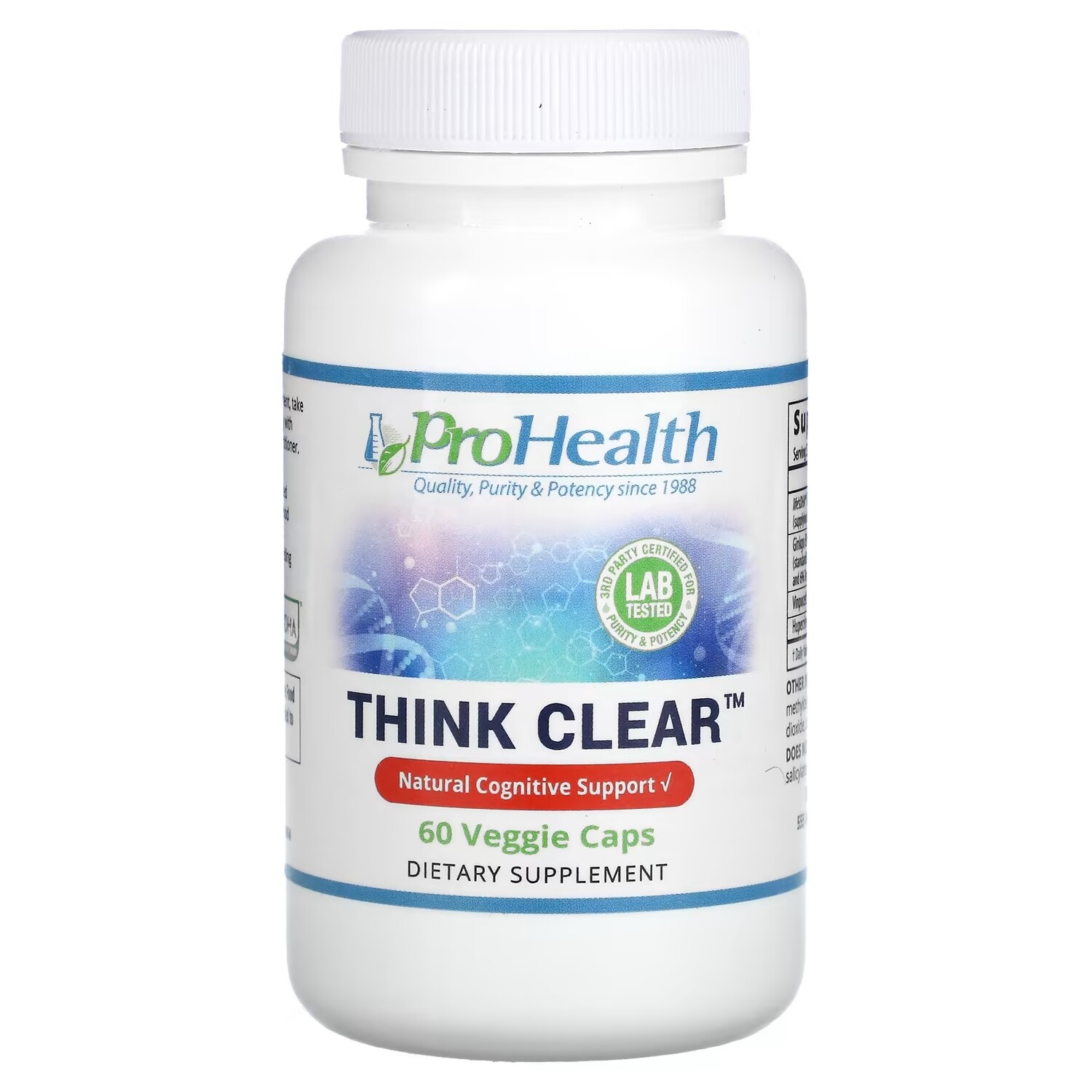 Добавка ProHealth Longevity Think Clear, 60 растительных капсул 
Добавка ProHealth Longevity Think Clear, 60 растительных капсул