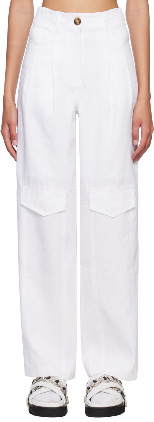 Белые брюки с карманами J KOO
Белые брюки с карманами J KOO