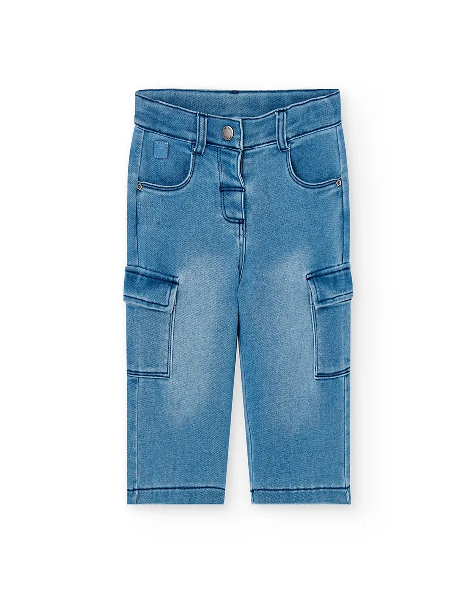 Ковбойские джинсы для малыша с резинкой и карманами карго Boboli, светло-голубой
Ковбойские джинсы для малыша с резинкой и карманами карго Boboli, светло-голубой